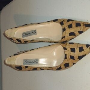 Diane b size 39 high heels black and cork design